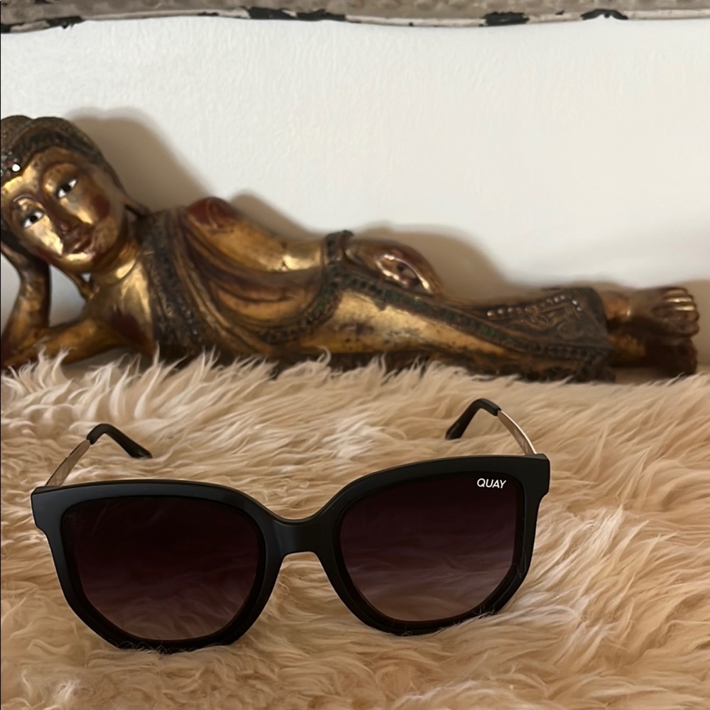 Quay Australia Black Oversized Sunglasses